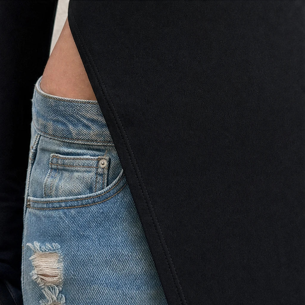 Slitelle – Asymmetric High-Slit Longline Top