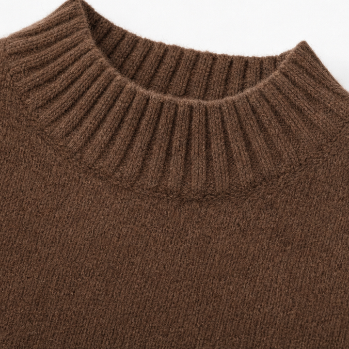 Florenza – Floral Lace Mock-Neck Long-Sleeve Top