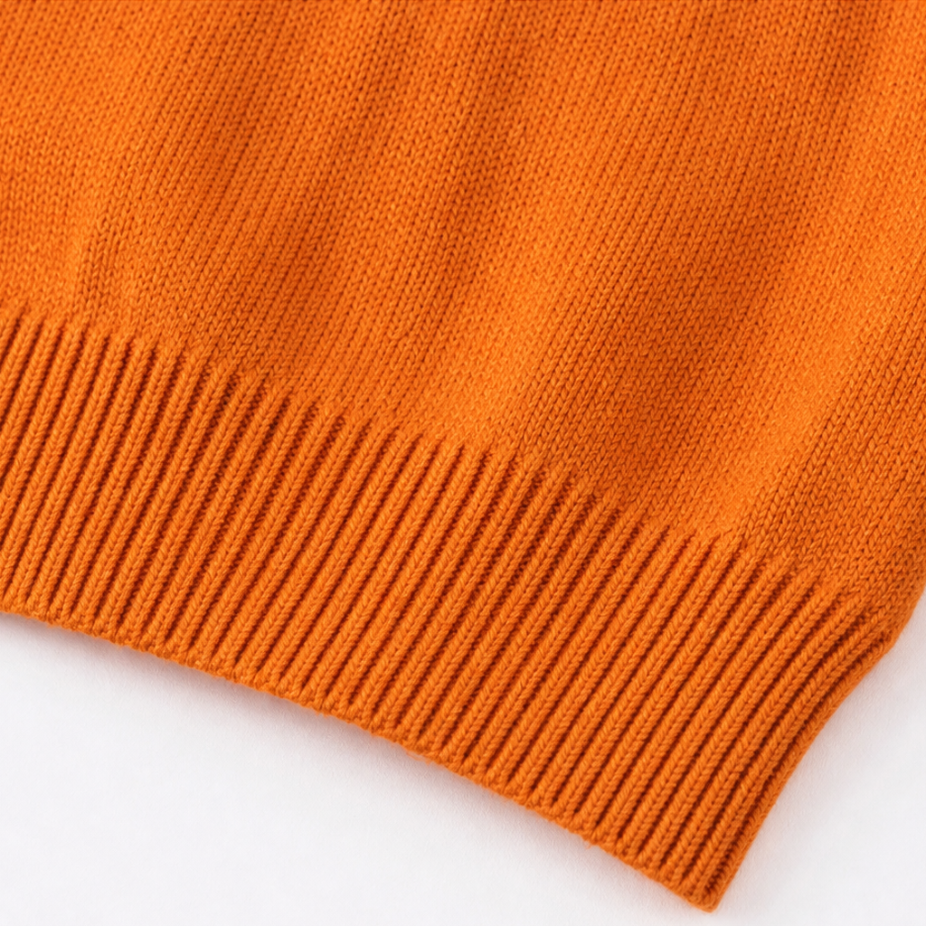 Hearthcott – Pumpkin Openwork Knit Sweater