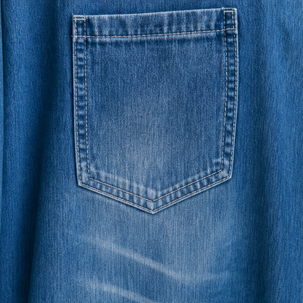Everleigh – Wide-Leg Button-Front Denim Jumpsuit