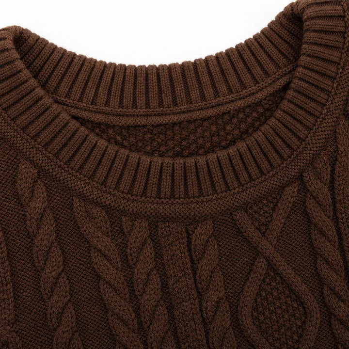 Cable & Co. – Cable-Knit Sweater And Trouser Set