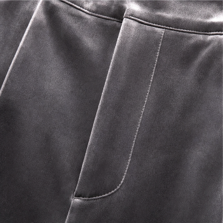 Wearbella – Velvet High-Waisted Wide-Leg Trousers