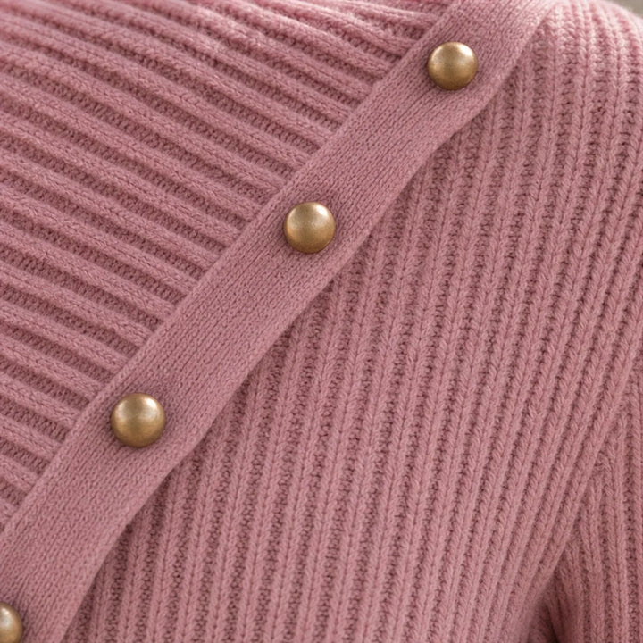 Velaine – Asymmetric Off-Shoulder Ribbed Sweater