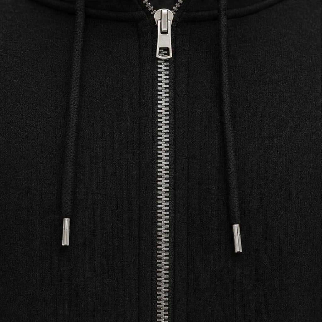 Cozyline – Knee-Length Fleece-Lined Zip-Up Hoodie