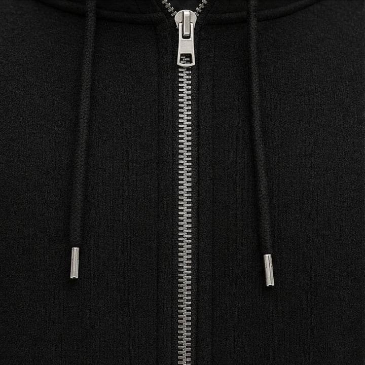 Cozyline – Knee-Length Fleece-Lined Zip-Up Hoodie