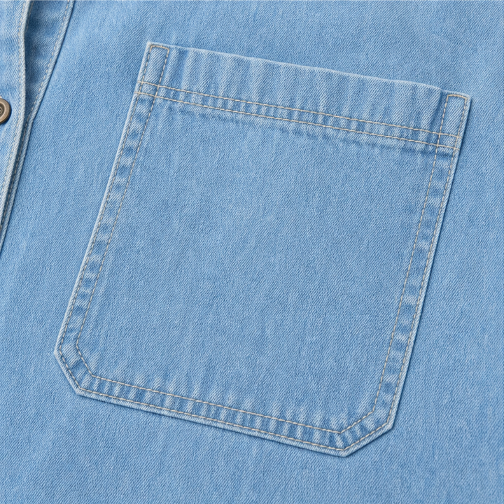 Mila – Denim Maxi Shirt Dress