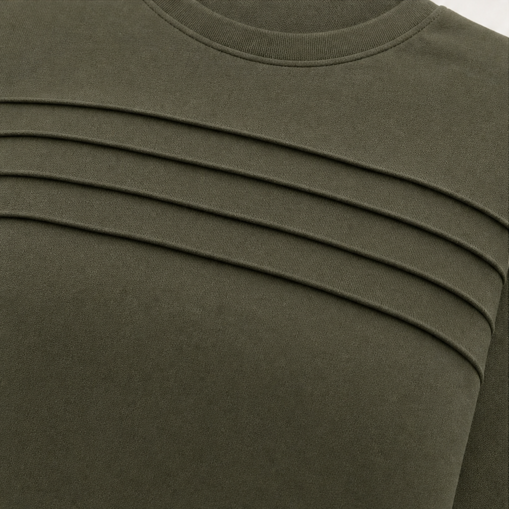 Wearbella – Pleated Round-Neck Loungewear Set