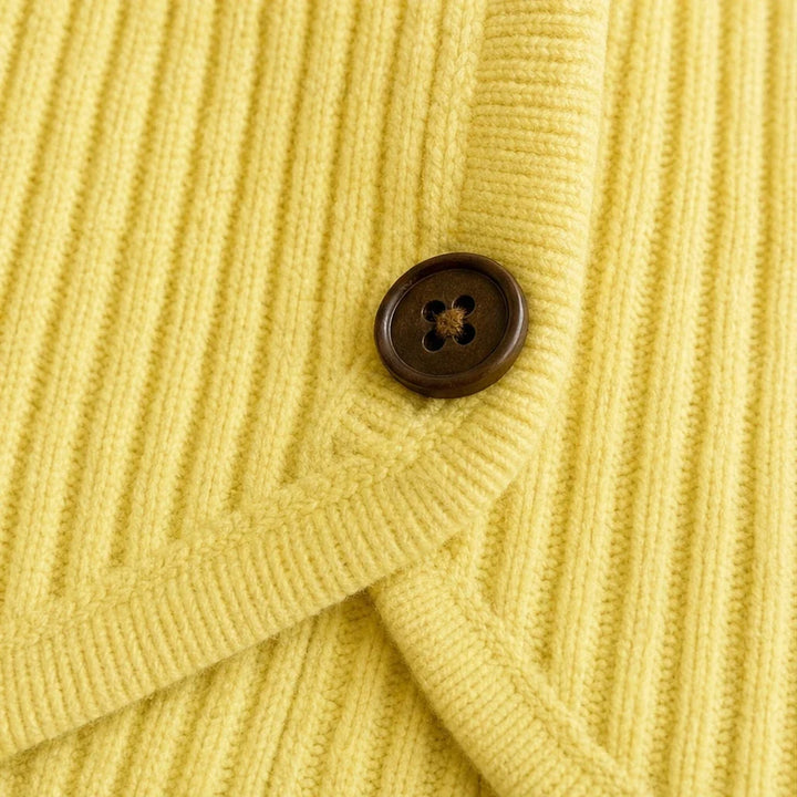 Cosyvale – Asymmetric Cowl Ribbed Knit Cardigan