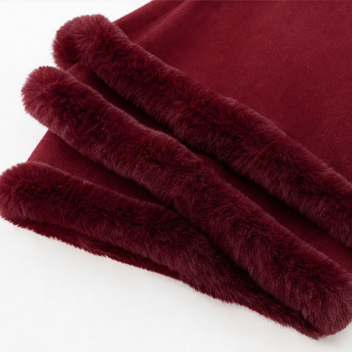 Wearbella – Trimmed Hooded Knit Cape Coat