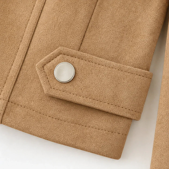 Svelte Moto – Slim-Fit Suede-Look Biker Jacket