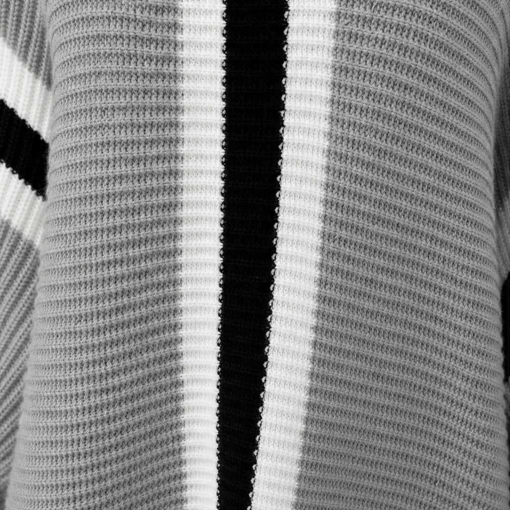 Stria – Striped Batwing Sleeve Sweater Dress