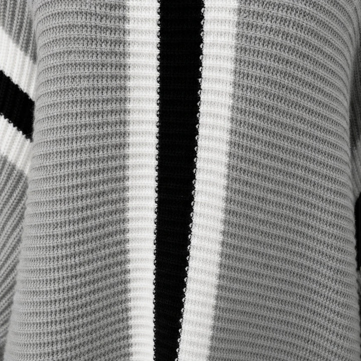 Stria – Striped Batwing Sleeve Sweater Dress
