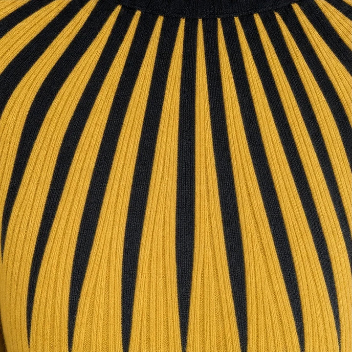 Sunflare – Ribbed Mock Neck Sunburst Sweater