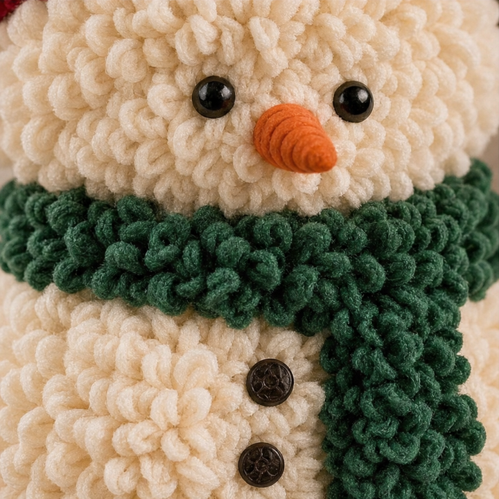 Tuftly – Fabric-Poke Snowman Christmas Ornament Kit