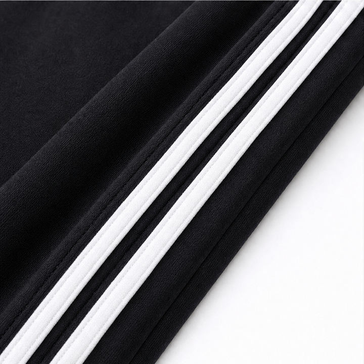 Wearbella – Contrast-Stripe High-Waisted Wide-Leg Loungewear Set