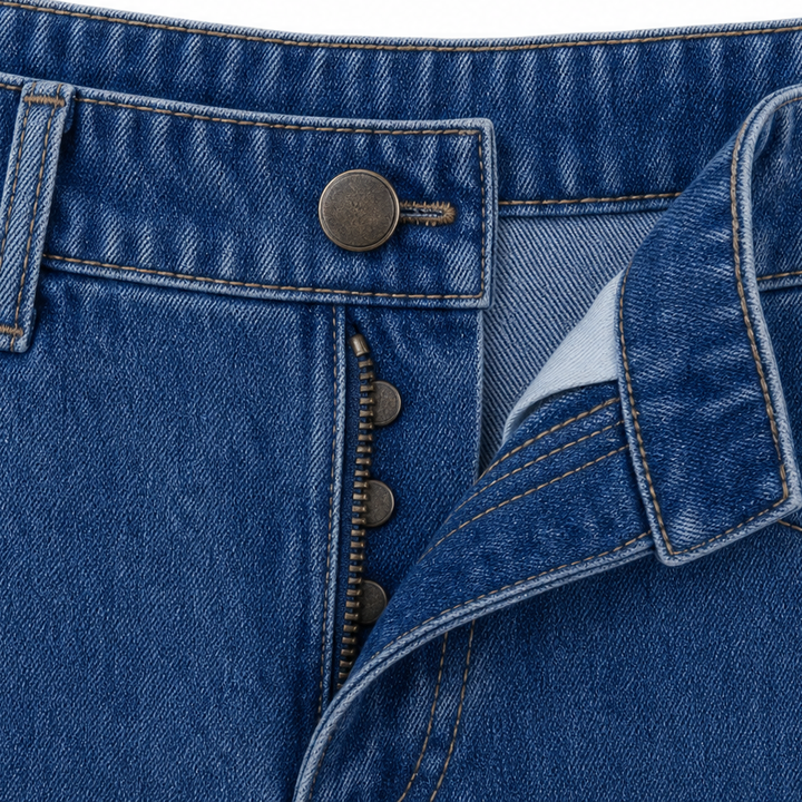 Wearbella – High-Waisted Wide-Leg Button-Fly Jeans