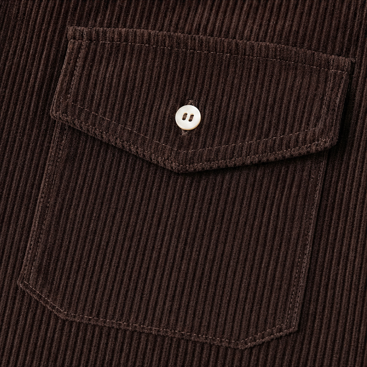 Corvana – Ribbed Button-Front Shirt Dress