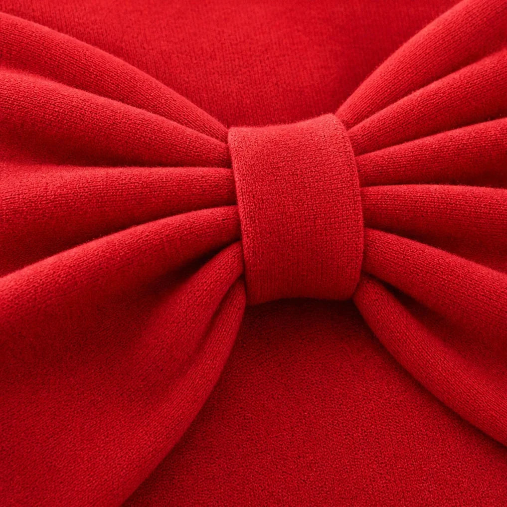 Bowelle – Oversized Bow Red Sweater