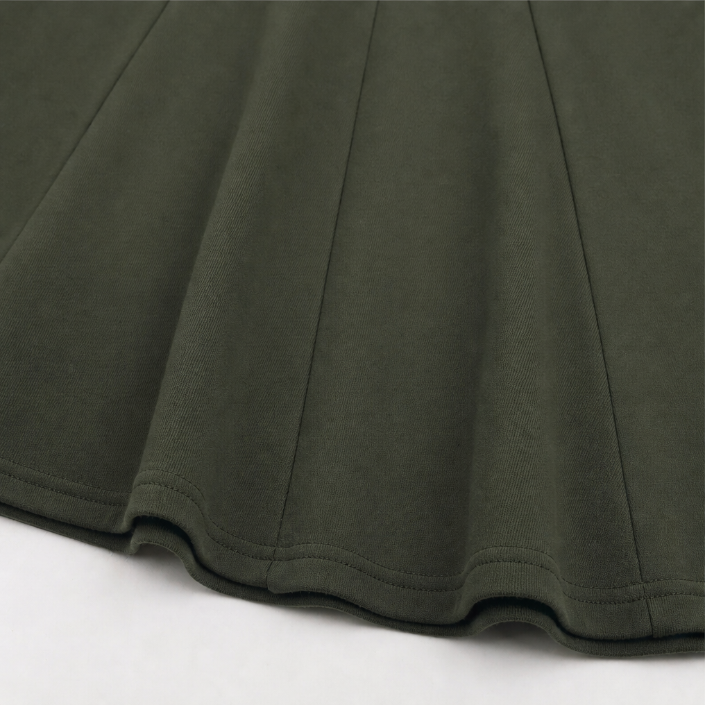 Wearbella – Square Neck Long Sleeve A-Line Mini Dress