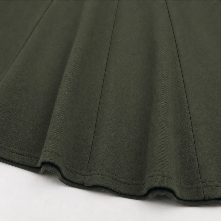 Wearbella – Square Neck Long Sleeve A-Line Mini Dress