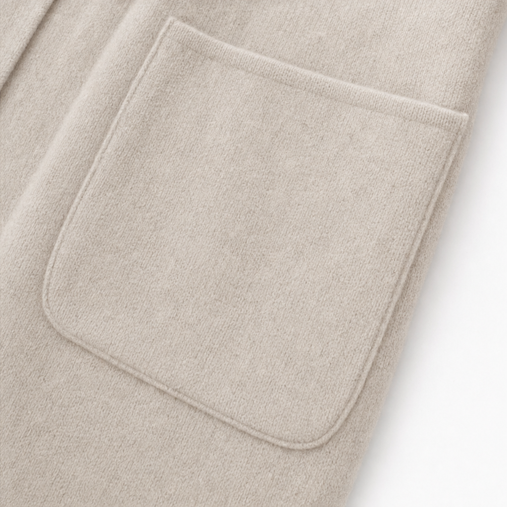 Draperie – Longline Open-Front Wool-Blend Look Coat