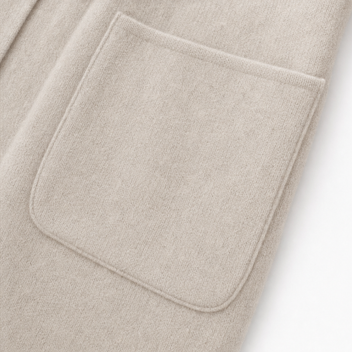 Draperie – Longline Open-Front Wool-Blend Look Coat