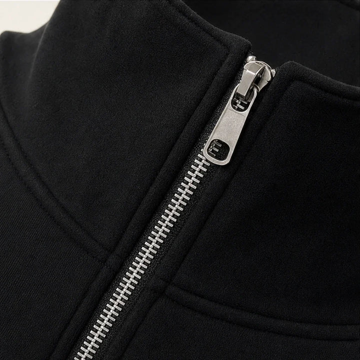 Wearbella - Asymmetrical Hem High-Neck Sweatshirt