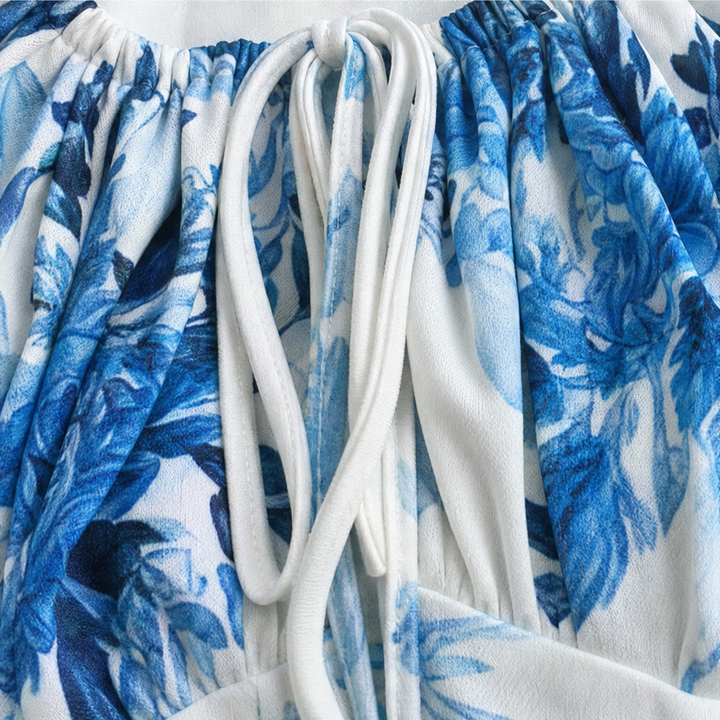 Wearbella – Floral Tie-Front Mermaid Maxi Dress