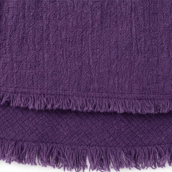 Marlowe – Crinkle-Textured Frayed-Trim Tunic Top