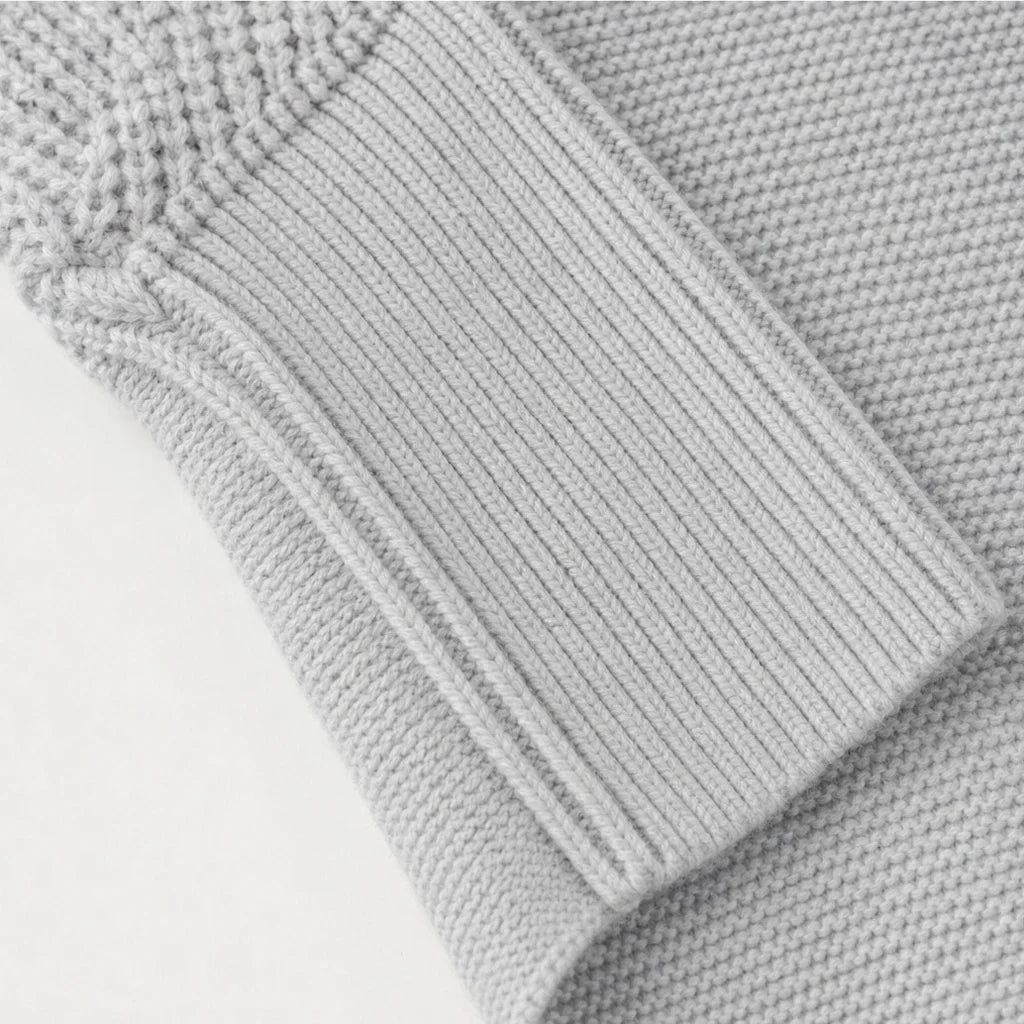 Drapeelle – Textured Batwing Open-Front Knit Cardigan