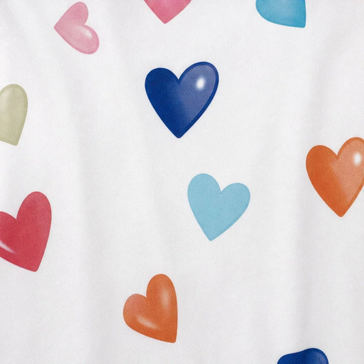 Heartrest – Long-Sleeved Heart-Print Pajama Set