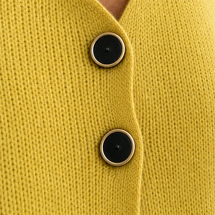 Vivelyn – Color-Block V-Neck Knit Cardigan
