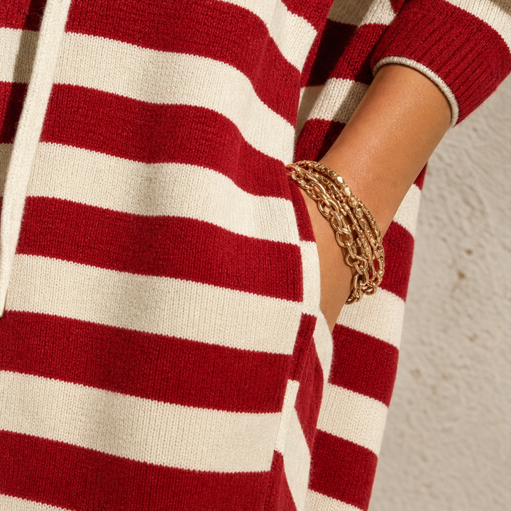 Wearbella – Striped Hooded Maxi Dress