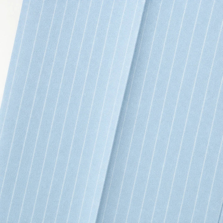 Wearbella – High-Waisted Pinstripe Wide-Leg Trousers