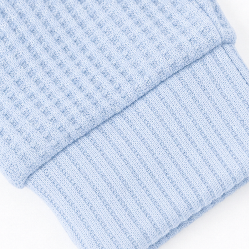 Waffelyn – Waffle-Knit Collared Oversized Pullover