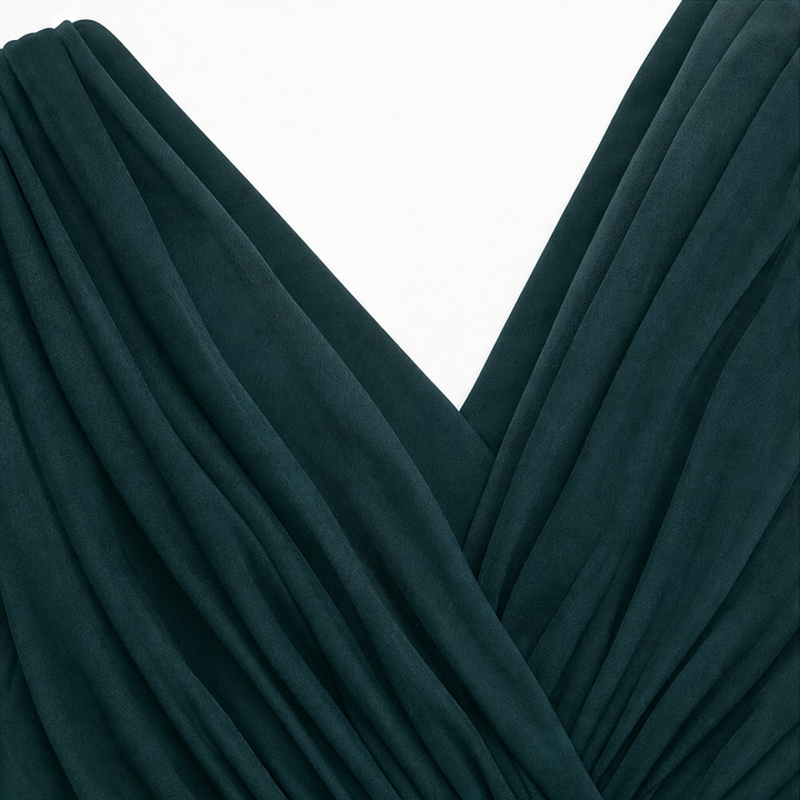 Veloura – Off-The-Shoulder Draped Mermaid Maxi Dress