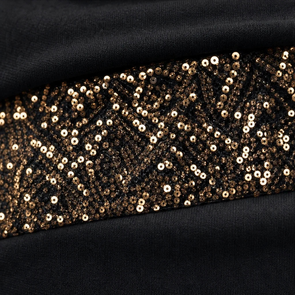 Wearbella – Sequin Accent Long Sleeve Mini Dress