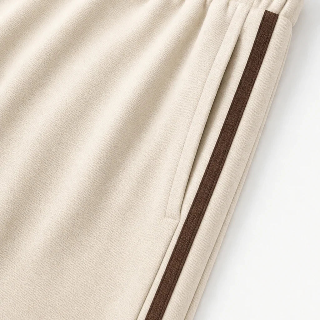 Rally Rib – Cropped Bomber And Striped Wide-Leg Pants Set