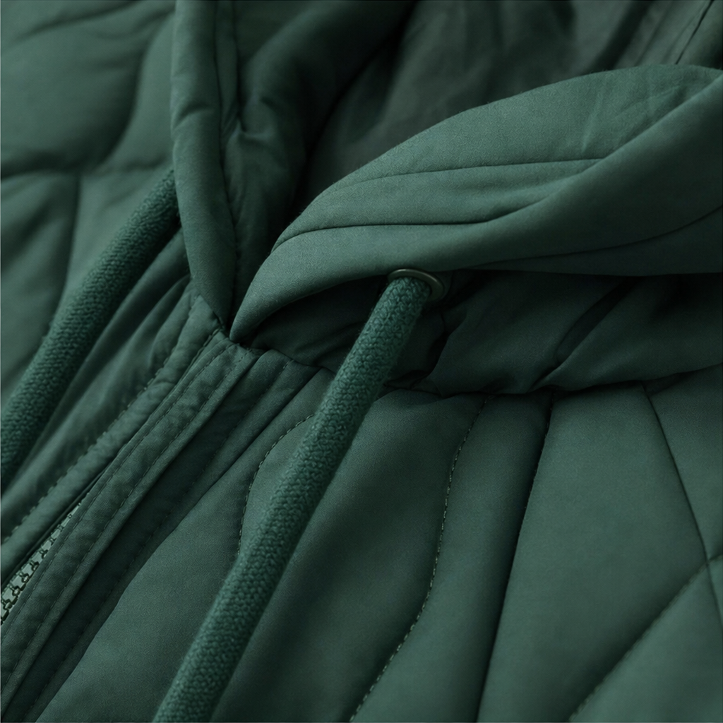 Wearbella – Spliced Quilted Hooded Puffer Jacket