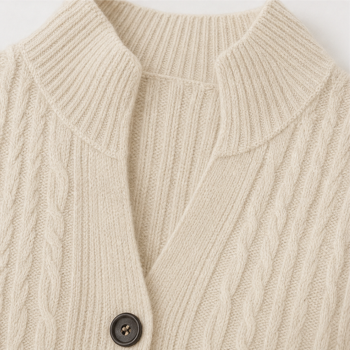 Cablewick – Vertical Cable-Knit Open-Front Duster Cardigan