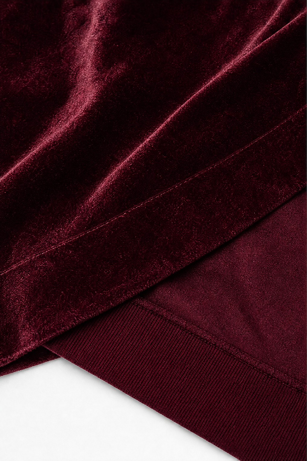 Velveau – Oversized Pocketed V-Neck Velvet Look Tunic