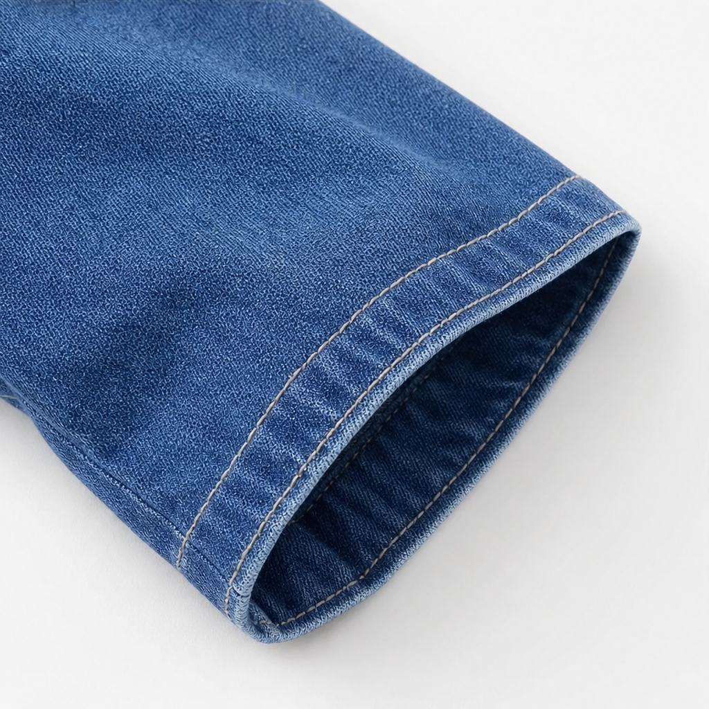 Easewell – Lightweight Denim-Look Midi Shirt Dress