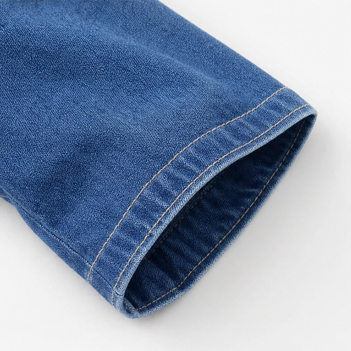 Easewell – Lightweight Denim-Look Midi Shirt Dress