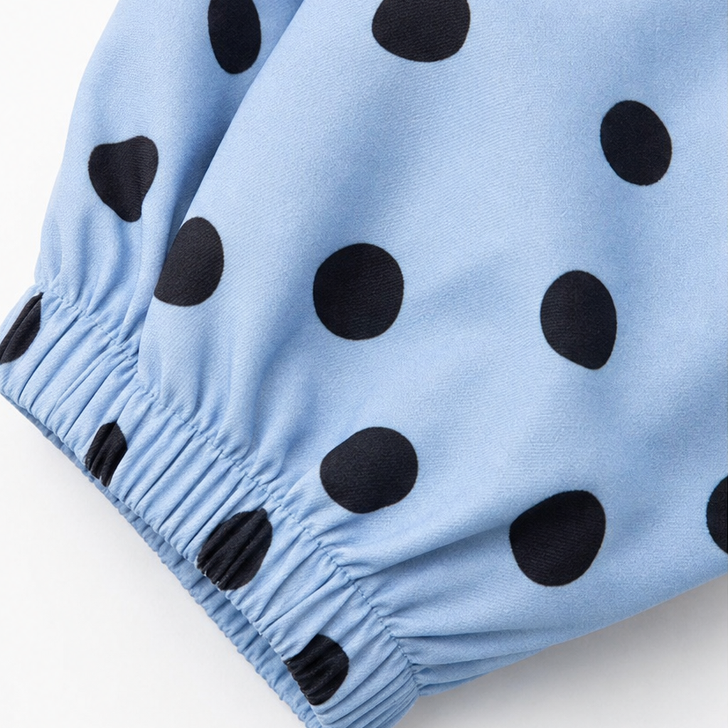 PolkaBelle – Polka-Dot Lantern Sleeve Jacket