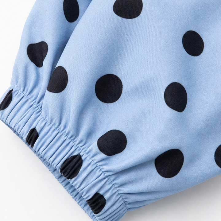 PolkaBelle – Polka-Dot Lantern Sleeve Jacket