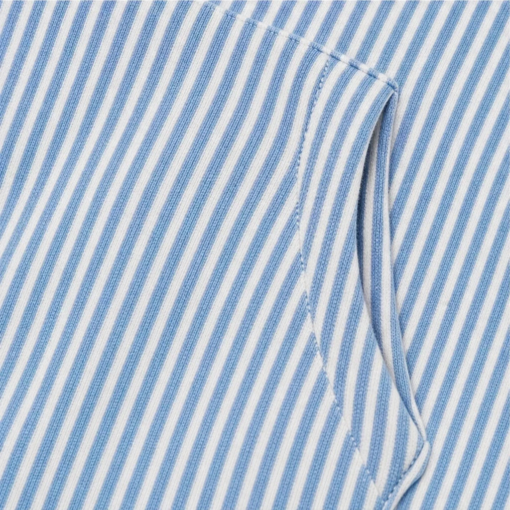 Stripe & Ease – Striped Drawstring Hooded Sweatshirt