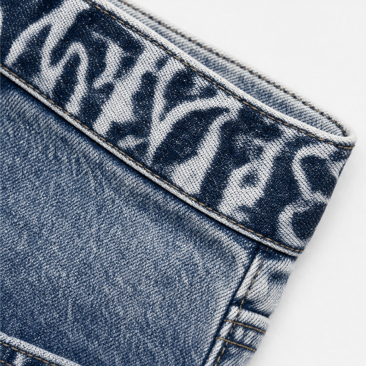 Wearlyn – Asymmetric Wrap-Waist Wide-Leg Jeans