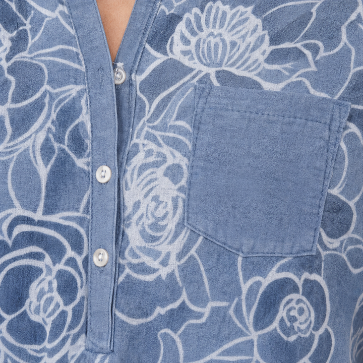Florenza – Floral Sequin 3/4 Sleeve Blouse