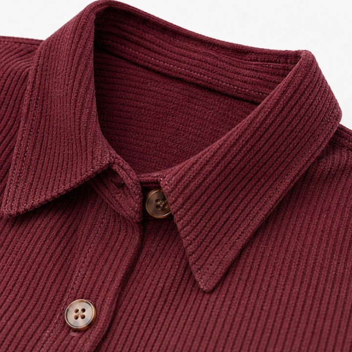 Wearlyn – Ribbed Button-Front Shirt Dress