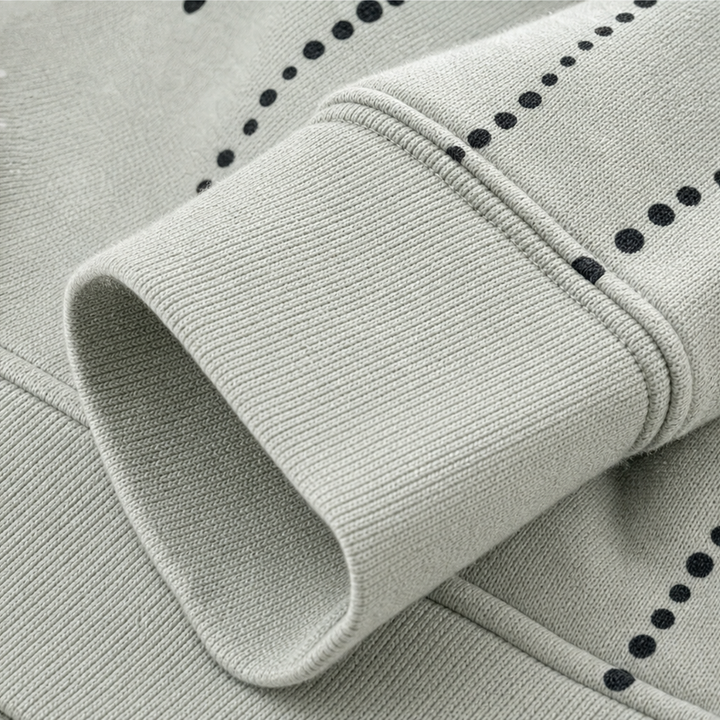 Dotwell – Dotted Stand-Collar Button Sweatshirt